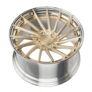 Jantes de <span class=keywords><strong>voiture</strong></span> 2 pièces 19 20 21 22 23 24 26 pouces 5x120.65 5x127 Jantes en alliage forgé concave brossé or poli pour Chevrolet Impala - Product Image 2