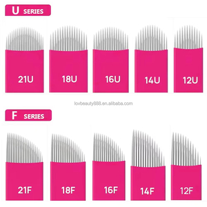 Lames de Microblading jetables roses de marque privée 0.18/0.2mm Nano aiguilles de lame de <span class=keywords><strong>Micro</strong></span> Nano de maquillage Permanent pour le tatouage de sourcil - Product Image 4