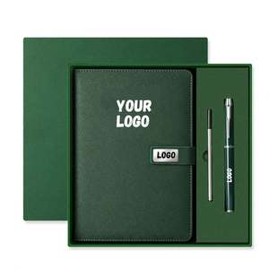 Promotion Business Logo Stationery Custom Luxury Pu Leather <b>Notebook</b> <b>and</b> <b>Pen</b> Gift <b>Set</b> - Product Image 2