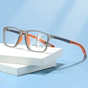 New TR 90 Sports Progressive Multifocal Presbyopic Glasses High-Definition Anti Blue Light Reading Glasses Both Far and Near Use