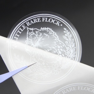 Etichette Personalizzate con Logo, Adesivi Trasparenti Impermeabili, Etichette con Stampa in Lamina d'Oro, Adesivi Personalizzati in PET Trasparente per Bottiglie di Bevande - Product Image 2
