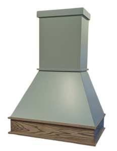 Cubierta de Campana Extractora de Pared de Madera Blanca Estilo Rústico Personalizada, Soporte de Campana Extractora de Madera Personalizado Estilo Chimenea - Product Image 6