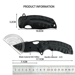 Navaja de Bolsillo Kiku XR para Caza y Camping, Multiusos, Antideslizante, Mango de G10/Lino Micarta, Industrial, para Exteriores, EDC, OEM, CTS, XHP - Product Image 6