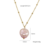 Elegante Juego de Collar y Pulsera de Perlas Simples para Mujer, Chapado en Oro de 14k, Resistente al Agua, en Acero Inoxidable