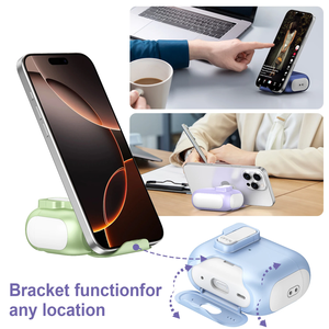 Funda Protectora para Auriculares con Soporte Oculto, Carcasa Antigolpes para <span class=keywords><strong>AirPods</strong></span> <span class=keywords><strong>Pro</strong></span> 3, <span class=keywords><strong>AirPods</strong></span> <span class=keywords><strong>Pro</strong></span> 2, <span class=keywords><strong>AirPods</strong></span> 4 - Product Image 5