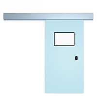 Puerta Corredera Hermética Automática para Quirófano de Hospital, Puerta Corredera con Sensor de Huella Dactilar, Puerta para Cuarto Limpio