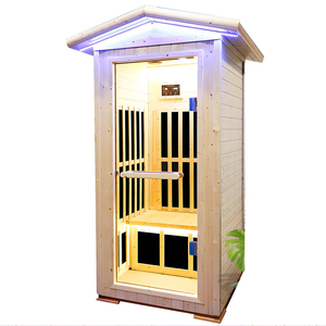 Sân sau Canada tuyết tùng đỏ chóp Gỗ Ngoài Trời phòng tắm hơi bằng gỗ ướt phòng tắm hơi ngoài trời được trang bị với USB/FM/loa 6000W - Product Image 3