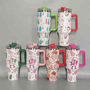 Regalos de Halloween y Navidad, Taza de Viaje de Acero Inoxidable de Doble Pared, 40 oz, con Asa, para Sublimación, Disponible en EE. UU. - Product Image 4
