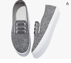 Women's <strong>Canvas</strong> Slip on <strong>Sneakers</strong> - Casual Walking Shoes, Non Slip Work Shoes - Product Image 6