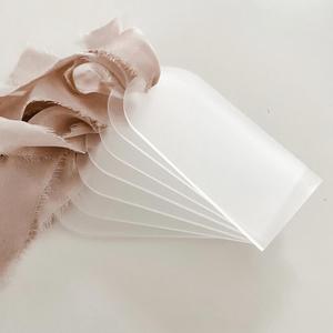 Arched Blank <b>Acrylic</b> Name Place Card with Ribbon, Clear Frosted <b>Mirror</b> <b>Acrylic</b> Wedding Seating Label DIY Table Name Tag - Product Image 1