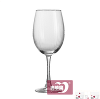 Calici di vetro con linee verticali trasparenti da 350ml classico vino unico
