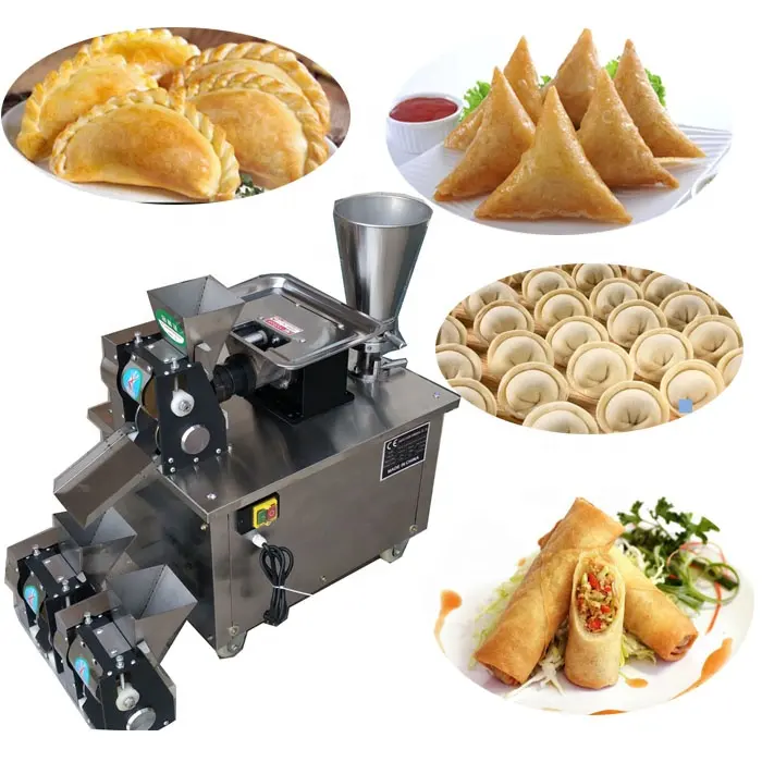 Máquina automática para fazer bolinhos de grãos 110v 220v, máquina para fazer bolinhos, Gyoza, Rússia Ravioli, Pierogi, Pelmeni, Empanada e Samosa