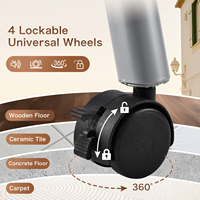 Table de manucure portable pliable avec roulettes, grand tiroir, repose-poignet client et sac de transport – Idéale pour salon et usage domestique