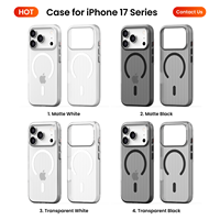 Transparent Noir Blanc Anti-Dérapant Vague Ondulé PC Housse de Téléphone pour iPhone 17 16 15 14 13 12 Pro Max Plus Air