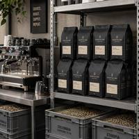 Sachet de café à soufflet latéral, en gros, pour emballage de grains de café de haute qualité avec valve et doublure en aluminium, 1kg 2lb 5lb, qualité industrielle et alimentaire