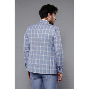 Plaid Design Hommes <span class=keywords><strong>Costume</strong></span> Chine Jaket <span class=keywords><strong>Costume</strong></span> Hommes <span class=keywords><strong>Bleu</strong></span> Hommes Manteau Pantalon Conceptions <span class=keywords><strong>Costume</strong></span> De <span class=keywords><strong>Mariage</strong></span> - Product Image 4