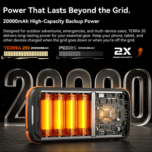 Blackview TERRA 20 Portable Bank Quick Charge20000mAh Rugged Built-in Cables IP54 Waterproof Outdoor Travel Flashlights - Product Image 3