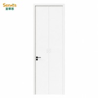 Porte intérieure moderne en MDF composite décoratif géométrique, insonorisée, résistante aux rayures, finition polymère couleur personnalisée pour