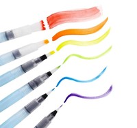 Professionnel 6 pièces rechargeable aquarelle pinceau encre stylo ensemble pour dessin peinture calligraphie Art fournitures