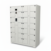 Casier à colis intelligent Linqu avec code QR électronique, assemblé, durable, résistant à la rouille, système d'accès par code-barres, portes et étagères personnalisables