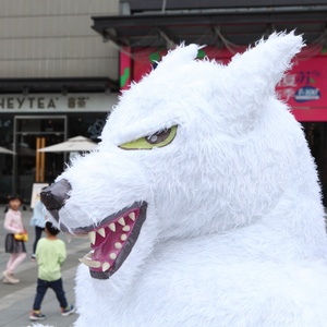 <span class=keywords><strong>Costume</strong></span> de mascotte de loup blanc <span class=keywords><strong>gonflable</strong></span> durable personnalisé prix bon marché costumes de loup blanc costumes de mascotte gonflables durables de haute qualité - Product Image 4