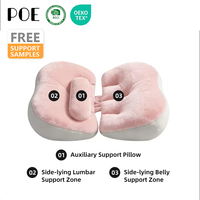 Oreiller de grossesse ergonomique Premium en forme de papillon, coussin de soutien lombaire pour dormeurs latéraux, oreiller de maternité avec mini-oreiller gratuit