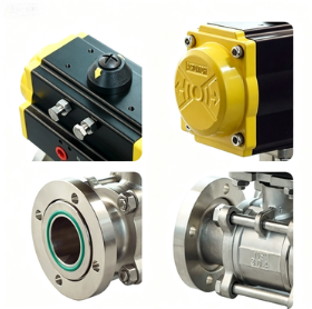 Válvulas de Bola Neumáticas de Acero Inoxidable OEM de Fábrica, de 3 Piezas, con Extremos Bridados, para Alta/Baja Temperatura, Tamaño de Puerto DN15-DN150, para Uso Industrial - Product Image 2