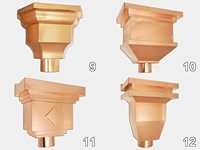Tête de conducteur en cuivre pur de luxe sur mesure, plusieurs styles de têtes de conducteurs décoratives antiques pour le drainage des toits de villas