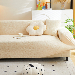 Wholesale Bohemian Style Custom Elastic Jacquard <strong>Sofa</strong> Covers Factory <strong>Supports</strong> OEM L-Shape for Three-Seat <strong>Sofa</strong> Pet-Friendly - Product Image 5