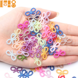 Pequeños Lazos de Perlas Multicolores, Decoraciones de Plástico Hechas a Mano, Accesorios para el Cabello, Parches, Pegamento en Crema, Resina, Accesorios para Carcasas de Teléfono, DIY - Product Image 1