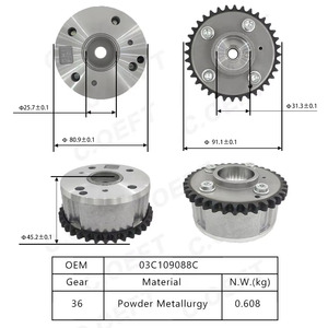 Unidad de ajuste del árbol de levas, distribuidor 03C109088C para <span class=keywords><strong>Volkswagen</strong></span> Polo Lavida 1,4 - Product Image 6