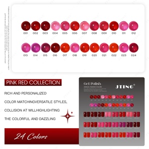 JTING Nueva Fórmula, Colección de Esmaltes de Gel en 24 Colores Rosa Rojo, Esmalte de Uñas en Gel de Colores Deslumbrantes, OEM/ODM, Personalización Gratuita, Profesional para Salón - Product Image 5