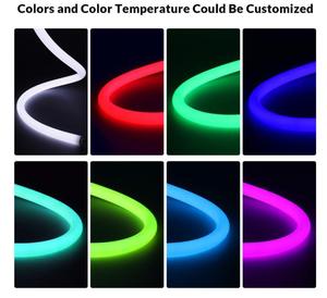Barre lumineuse au néon flexible à 360 degrés et 270 degrés IP65 IP67 <span class=keywords><strong>LED</strong></span> Tube rond pour l'ingénierie extérieure et la décoration