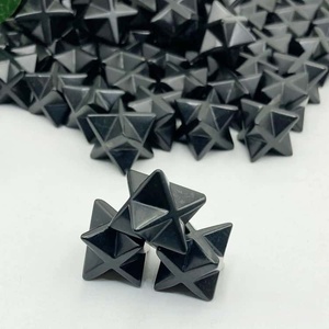Hexagrama Merkaba 3D Pulido a Mano, Shungita Natural Rusa, Decoración Geométrica Mística Hecha a Mano, Duradera, para Escritorio - Product Image 4