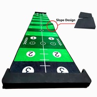 Tapis d'entraînement de golf avec retour instantané de la trajectoire du swing, surface en velours de vison et base en caoutchouc antidérapante