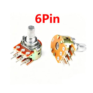 5PCS 6 pines 15mm WH148 B1K B2K B5K B10K B20K B50K B100K B250K B500K B1M 101 102 103 104 202 203 204 Potenciómetro lineal resistivo - Product Image 1