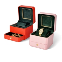 Boîte à bijoux en cuir PU, boîte à bijoux en cuir, étui à bijoux, boîte de rangement