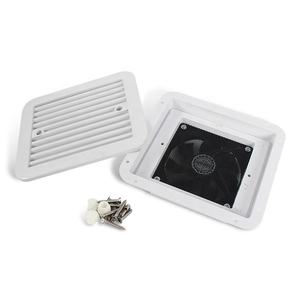 HEYRV-Ventilador de ventilación blanco de 12V con inserto a prueba de polvo, cerraduras de aire de escape lateral para caravana, autocaravana, caravana, barco y Yate - Product Image 1
