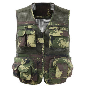 Chaleco de malla para deportes al aire libre para hombre, chaleco sin mangas con múltiples bolsillos para acampar y senderismo, transpirable, de secado rápido, cuello en V, informal, para primavera y otoño - Product Image 2