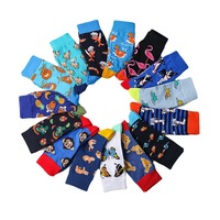 Chaussettes pour hommes en gros : Chaussettes fantaisie pour hommes, style Hip Hop, motif dessin animé, chaussettes Skarpety Anime pour hommes