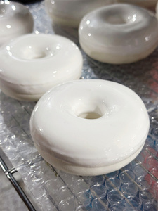 Modelo de Donut Duradero de 8.5cm para Decoración de Pared, Arreglos Florales, Accesorios, Exhibiciones Artesanales Bañadas en Chocolate Blanco Puro, Doble Cara - Product Image 2