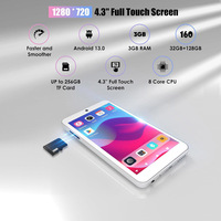 مشغلات موسيقى MP3 وMP4 بشاشة كبيرة 4.3 بوصة تدعم بطاقة TF قابلة للتوسيع حتى 128 جيجابايت و256 جيجابايت مع دعم لغات متعددة