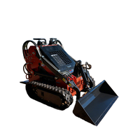 Mini Skid Steer Loader EPA/Euro 5 Diesel Wheel Loader Backhoe Loader dengan Pompa & Mesin Momen Beban Tinggi Garansi 2 Tahun