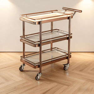 Chariot de salle à manger commercial en acier inoxydable à trois couches Hôtel et Restaurant Fournitures Chariot de service alimentaire - Product Image 1