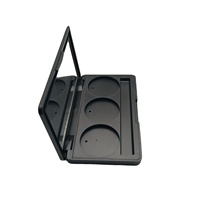 Boîtier vide personnalisé pour fards à paupières 3 couleurs avec pinceau, emballage de palette de maquillage OEM, conteneur pour fards à paupières 3 compartiments