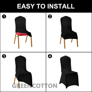 Biểu tượng tùy chỉnh không thấm nước Polyester Spandex Ghế bìa với vải căng hoàn hảo để sử dụng tại các bữa tiệc Tiệc tiệc cưới ngoài trời - Product Image 5