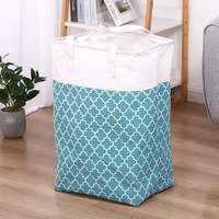 Panier à linge pliable bicolore écologique, imperméable, durable, portable et multifonctionnel, sac à vêtements autoportant et haut