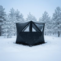 Tente de sauna légère Warmfire, en Oxford 300D imperméable, triple couche, une chambre, 6-8 personnes, portable, ouverture rapide pour les voyages