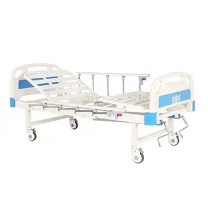 Cama Manual de Hospital con ruedas, barandilla de aluminio para pacientes con parálisis, suministro de fábrica, precio médico