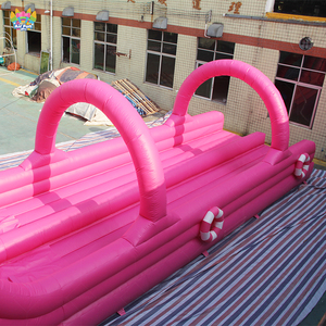 Toboggan aquatique gonflable commercial en PVC, thème cerf rose, double piste, écologique, capacité 10 personnes, grande taille personnalisée, USA AIRFUNPRO - Product Image 3